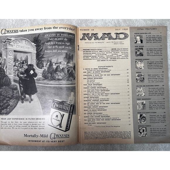 Mad Magazine #48 VG- Uncle Sam Cover Silver Age Mag - Picture 3 of 4